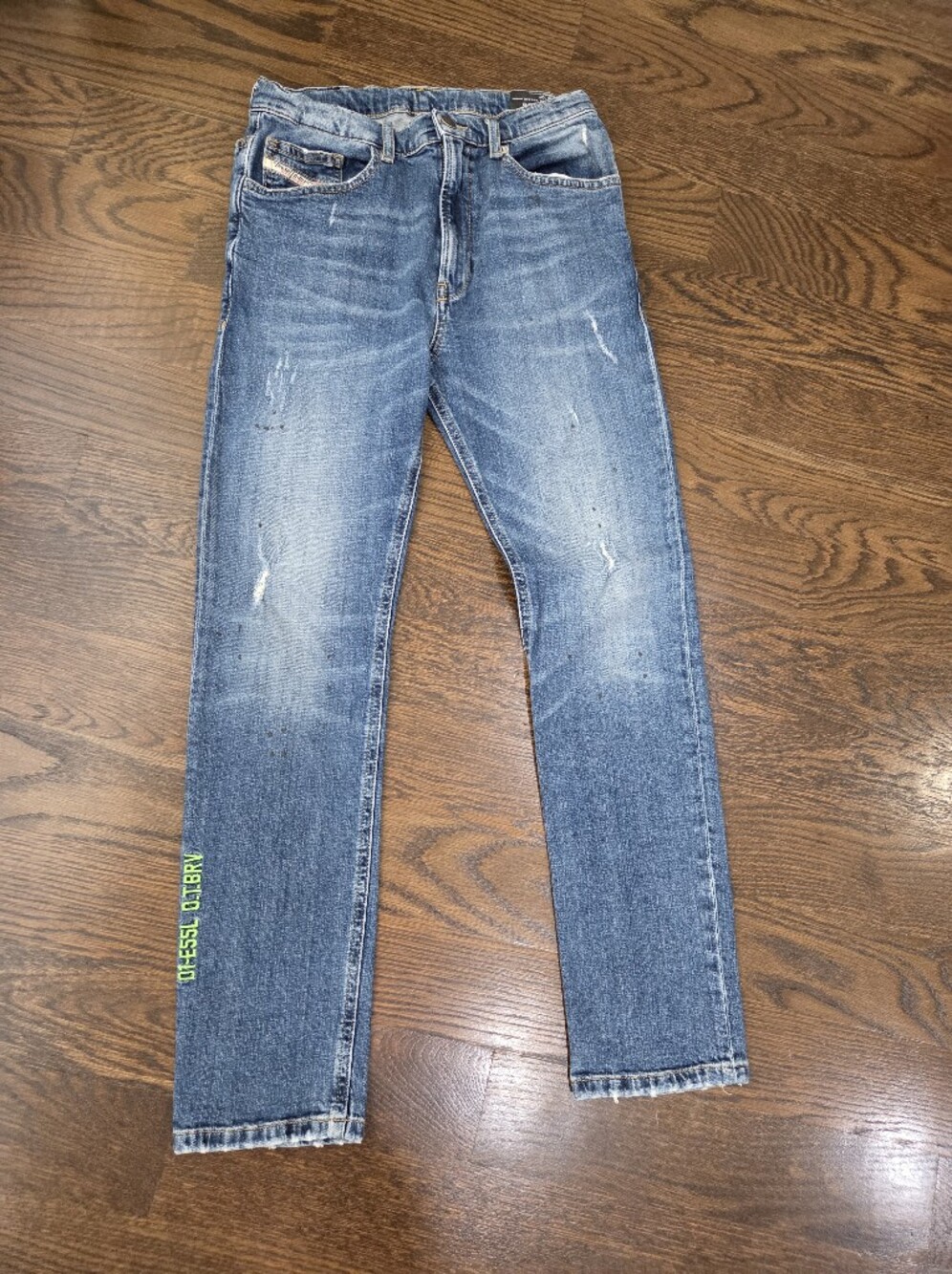 Diesel Kid  Medium Blue  Distressed Kids Jeans Sz.12Y